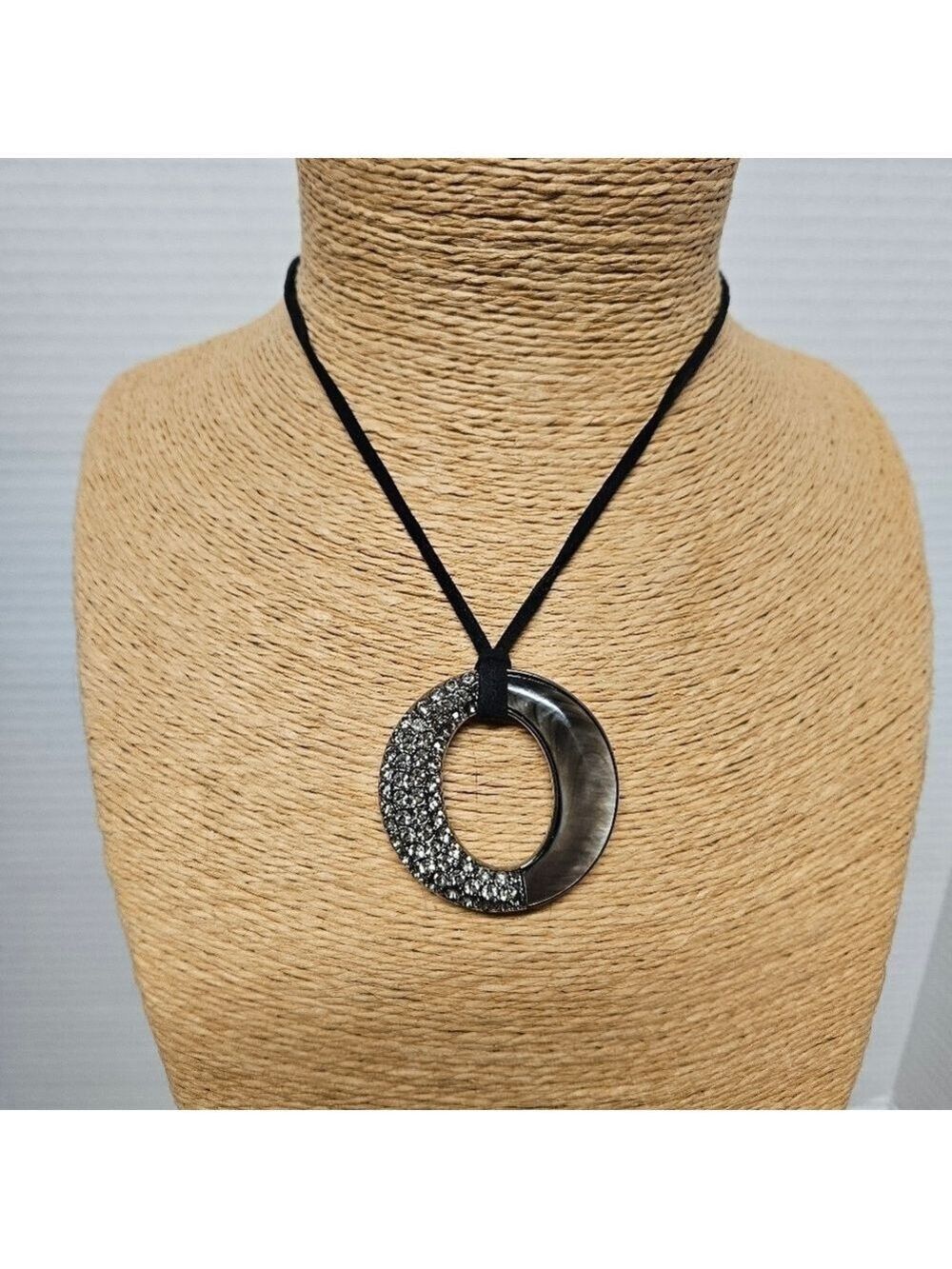 Lia Sophia "Kiam Family" Crystal and Mother of Pearl Pendant Necklace